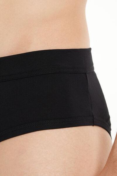 Black Second Skin Lightweight Cotton Briefs, , large image number 3