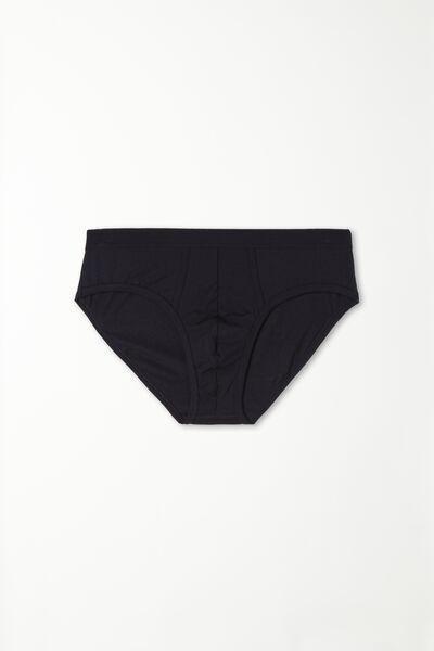 Navy Lightweight Cotton Briefs, , large image number 4