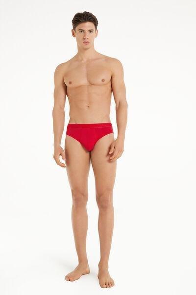 Red Contrasting Seams Briefs, 5701_873V, medium