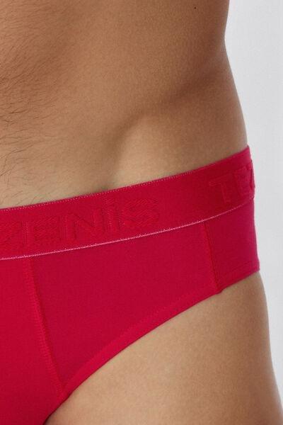 Red Contrasting Seams Briefs, 5701_873V, medium