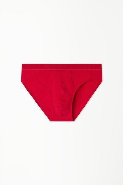 Red Cotton Contrasting Briefs, , large image number 4