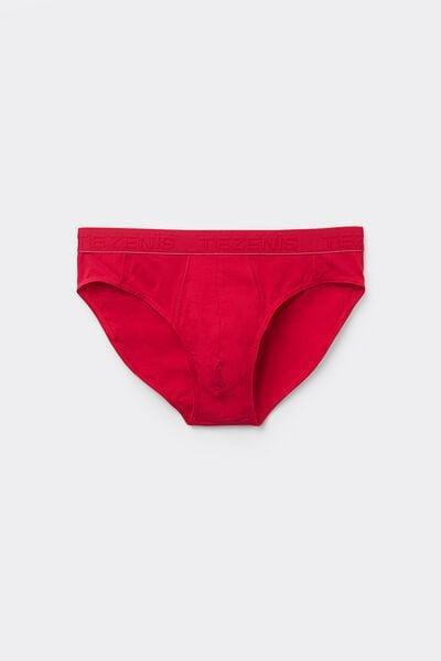 Red Contrasting Seams Briefs, 5701_873V, large image number 4