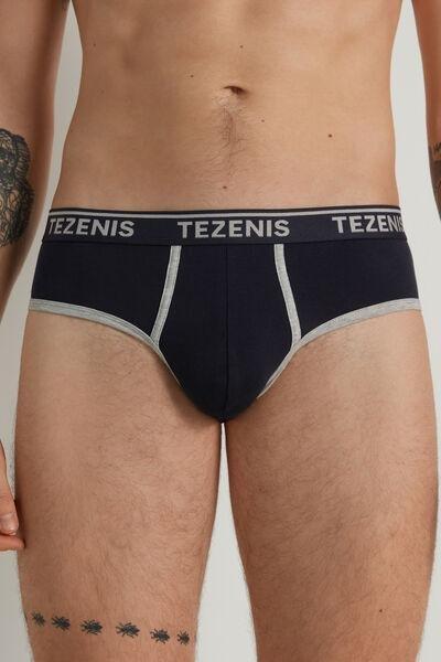 Navy Embroidered Briefs, , large image number 1