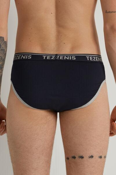 Navy Embroidered Briefs, , large image number 2