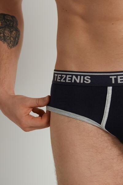 Navy Embroidered Briefs, , large image number 3