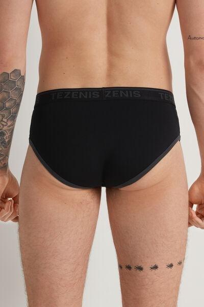 Black Embroidered Briefs, , large image number 2