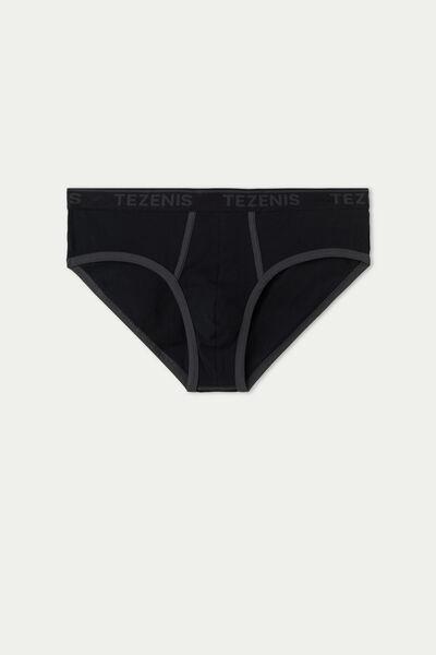 Black Embroidered Briefs, , large image number 4