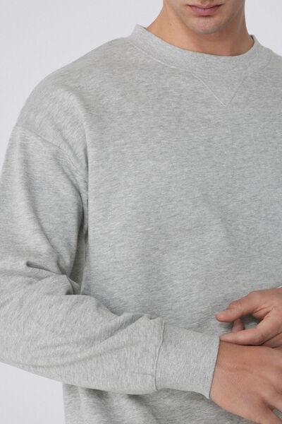 Grey Long Sleeve Sweater, Light Grey Blend, large image number 3