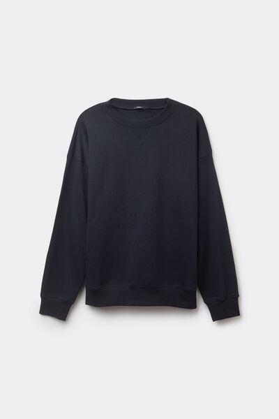 Navy Long Sleeve Sweater, Deep Blue, large image number 3