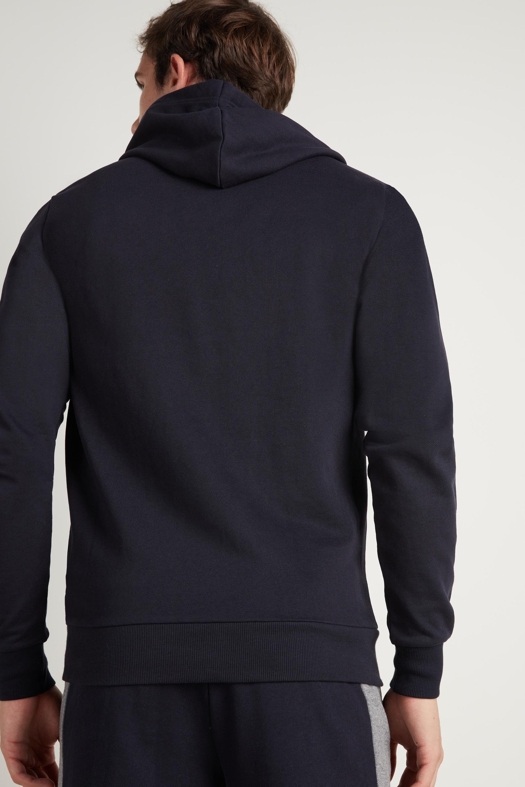 Blue Basic Hoodie With Pocket, , large image number 2