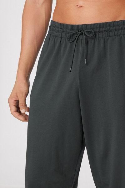 Grey Pocketed Fleece Pants, 5701_4712, large image number 1