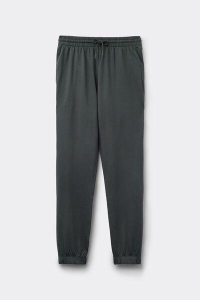 Grey Pocketed Fleece Pants, 5701_4712, large image number 2