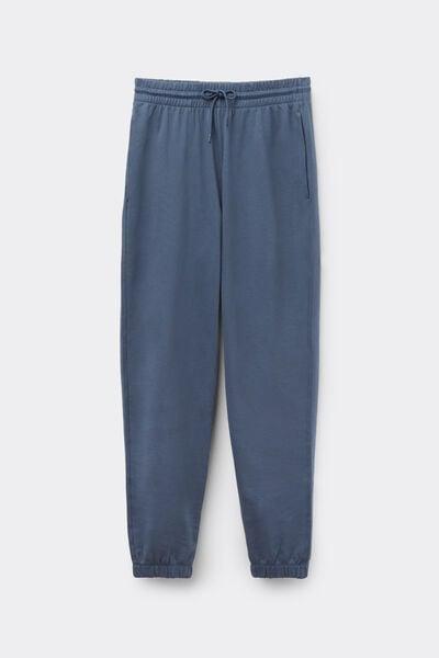Blue Fleece Pocketed Pants, 5701_802Y, large image number 4