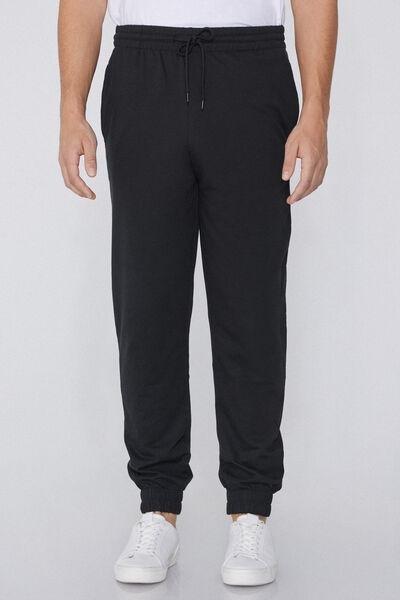 Black Fleece Trousers, Black, medium