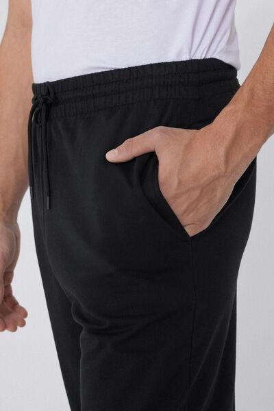 Black Fleece Trousers, Black, large image number 3