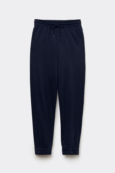 Navy Fleece Trousers, Deep Blue, large image number 4