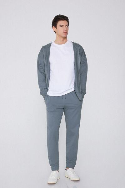 Grey Fleece Trousers, , large image number 1