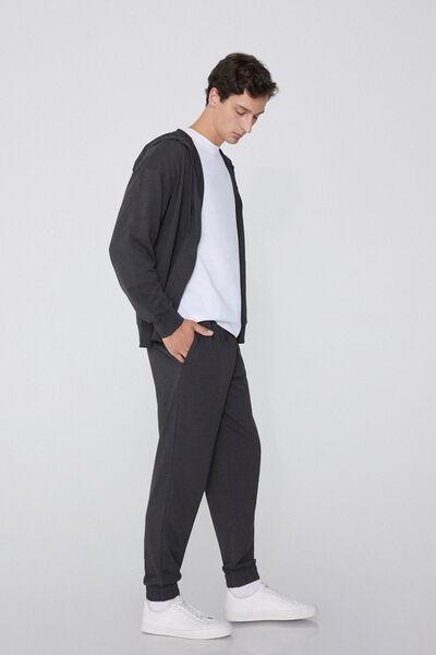 Grey Fleece Trousers, , large image number 1