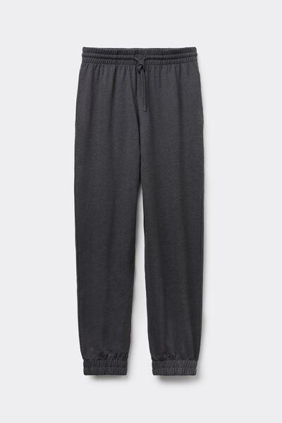 Grey Fleece Trousers, 5701_941W, large image number 4