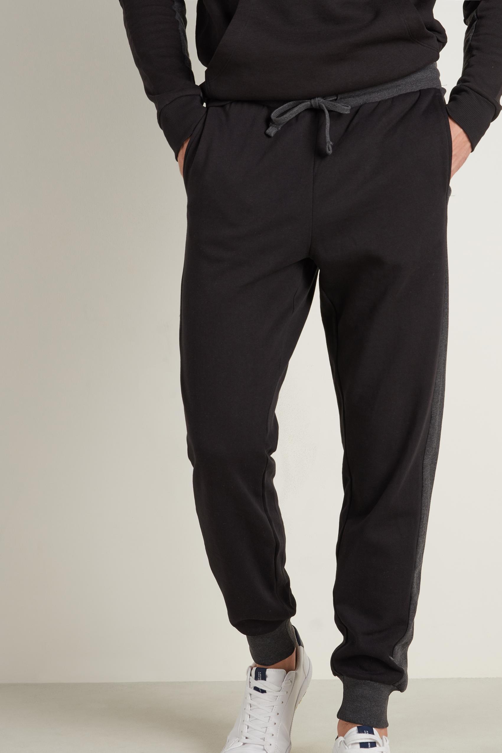 Multicolour Two-Tone Jogging Bottoms, Black/dark Grey Blend, large image number 2