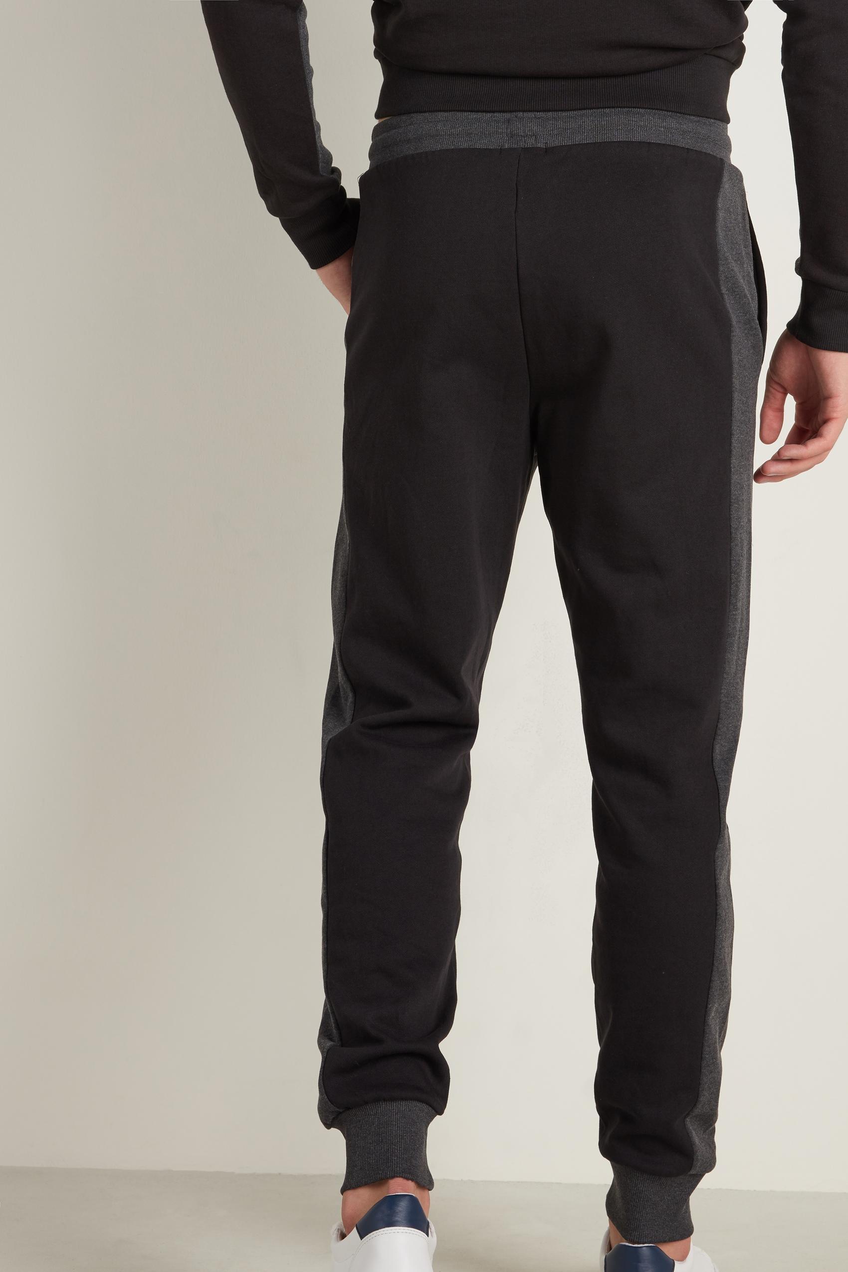 Multicolour Two-Tone Jogging Bottoms, Black/dark Grey Blend, large image number 3