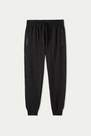 Tezenis - Black Fleece Trousers With Pockets And Zip