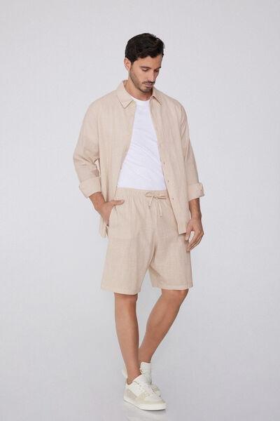 Cream Super Light Shorts, , large image number 1