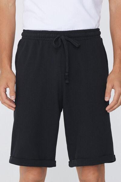 Black Pique Shorts, , large image number 0