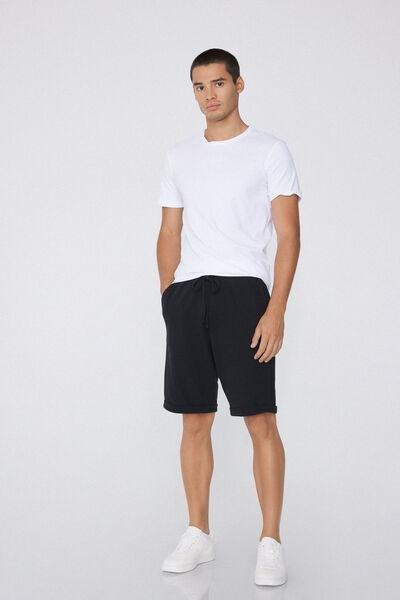 Black Pique Shorts, , large image number 1