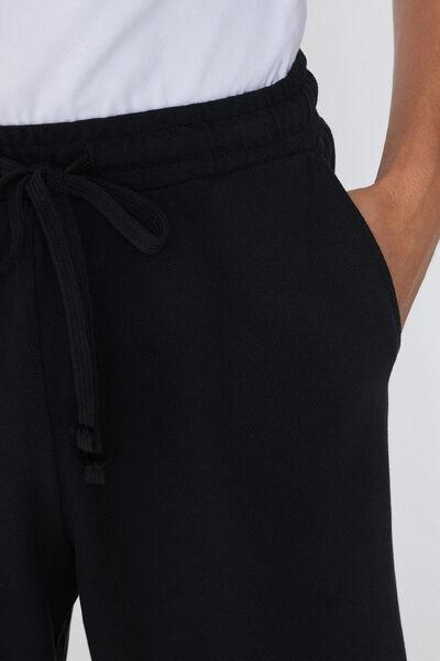 Black Pique Shorts, , large image number 3
