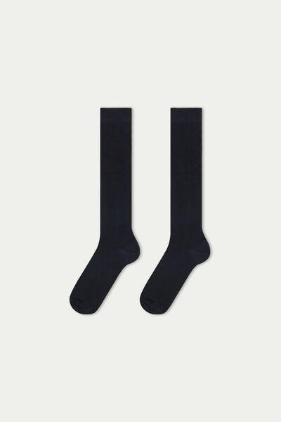 Blue Lightweight Long Socks, Set Of 3, Blue, large image number 1