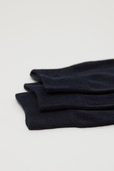 Blue Lightweight Long Socks, Set Of 3, Blue, large image number 2