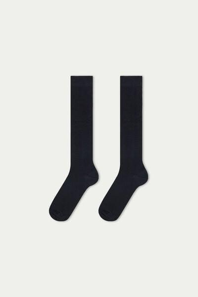 Blue Lightweight Long Socks, Set Of 3, Blue, large image number 3