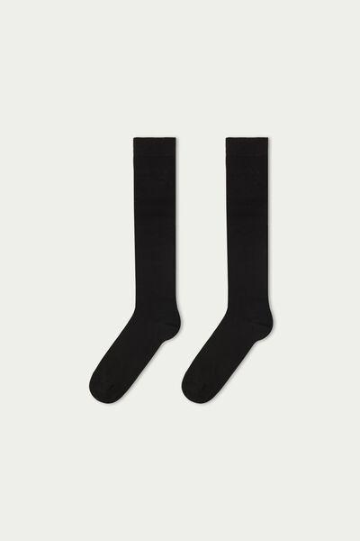 Black Lightweight Long Socks, Set Of 3, Black, large image number 1