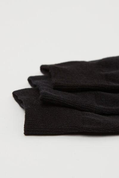 Black Lightweight Long Socks, Set Of 3, 5701_019, large image number 2
