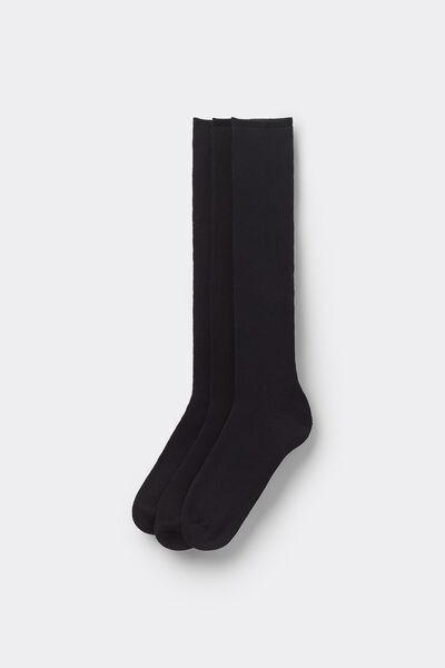 Black Knee Socks, Set Of 3, , medium