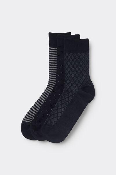 Multicolour Patterned Socks, Set Of 3, 5701_680Y, large image number 0