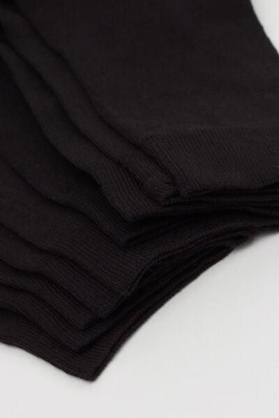 Black Lightweight Short Socks, Set Of 5, Black, large image number 2