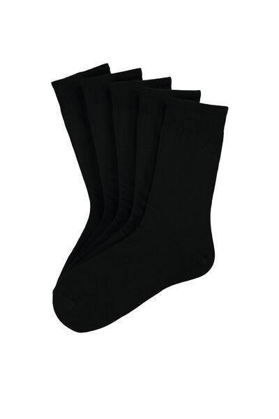 BLACK 5 X Short Warm Cotton Socks, , large image number 0