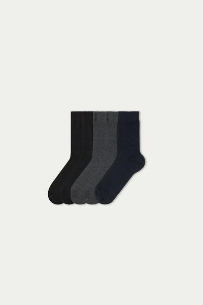 Multicolour Short Warm Cotton Socks, Set Of 5, , large image number 0