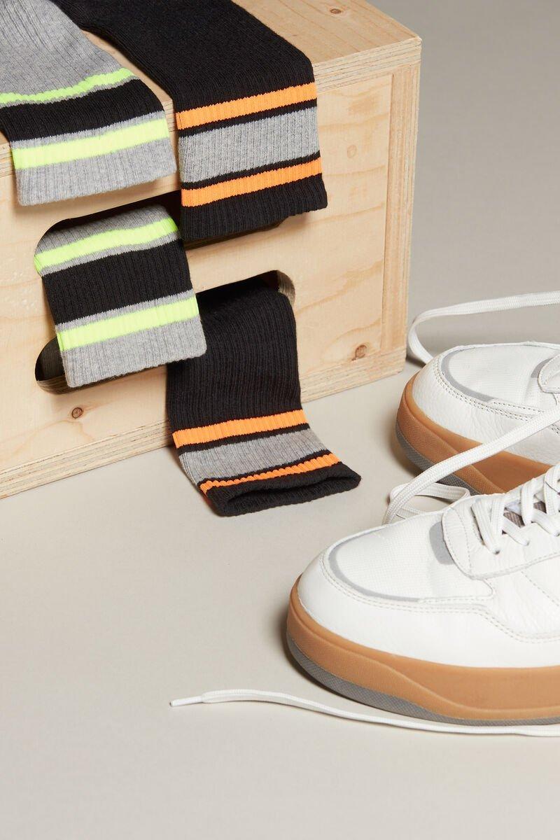 BLACK BAND GREY BLEND Patterned Cotton Sports Socks, 5701_694U, large image number 0