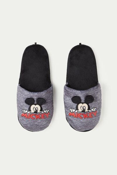 Grey Men Disney Mickey Mouse Slip-Ons/Slippers, , large image number 0