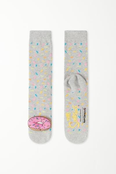 Grey Printed Non Slip Socks, , large image number 0