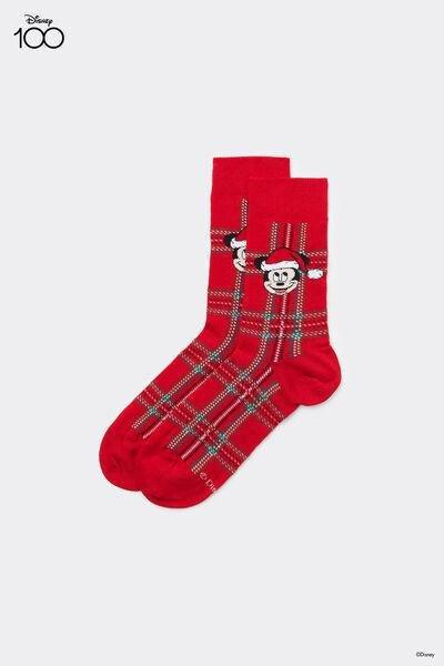 Red Printed Short Socks, 5701_213Y, large image number 0