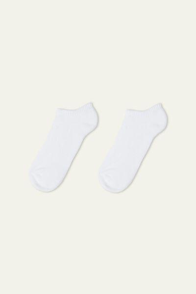 Multicolour Cotton Trainer Socks, Set Of 3, White, large image number 1
