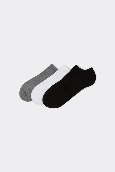 John Lewis ANYDAY Women's Cotton Mix Trainer Socks, Pack of 5, Grey/Multi