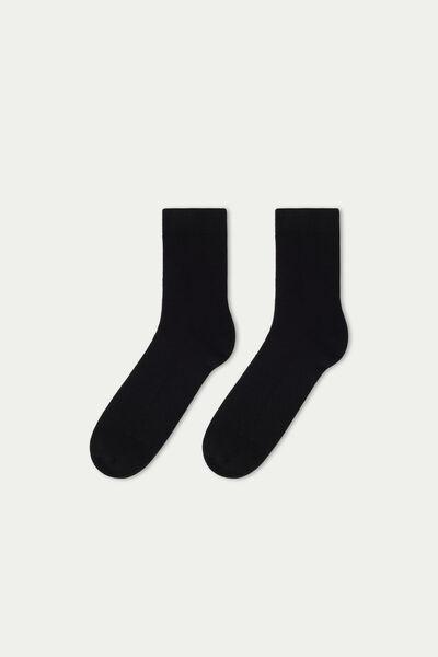 Black Short Thermal Cotton Socks, Black, large image number 2