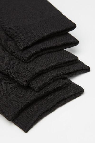 Black Short Socks, Set Of 3, Black, large image number 1