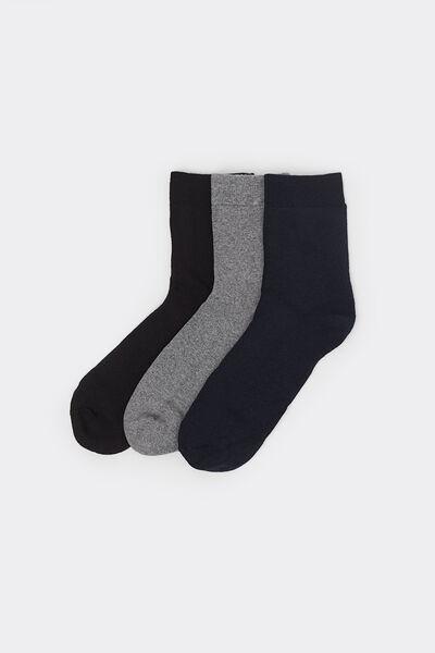 Multicolour Thermal Short Socks, Set Of 3, , medium