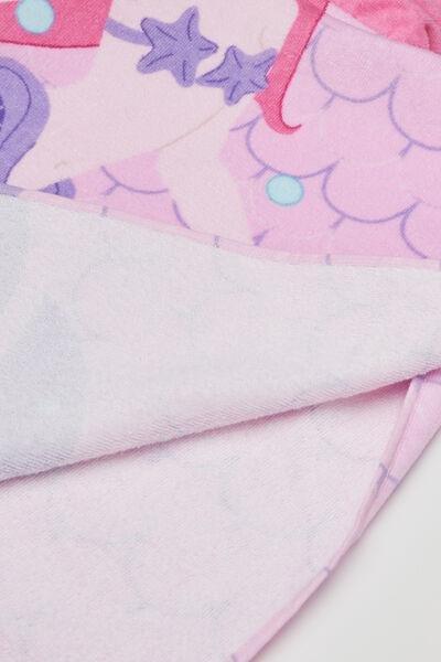 Multicolour Mermaid Print Poncho, Kids Girls, 5701_517Y, large image number 0